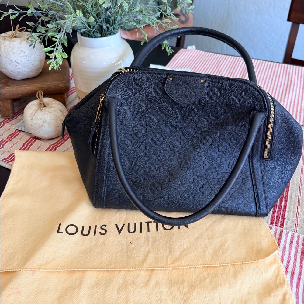 Louis Vuitton Black Marais Monogram Empreinte Leather Handbag
